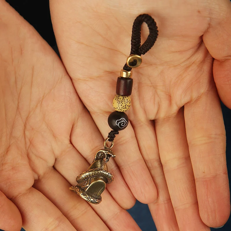 Латунные металлические брелки в форме змеи подвески украшения модные виде