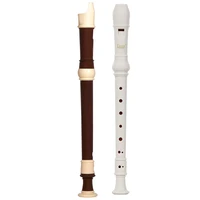 irin 2 set abs recorder soprano clarinet long flute baroque recorder fingering musical instrument coffee white