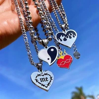 fashion punk asexual necklace personality flame love vine pendant temperament hip hop nightclub street accessories jewelry gift