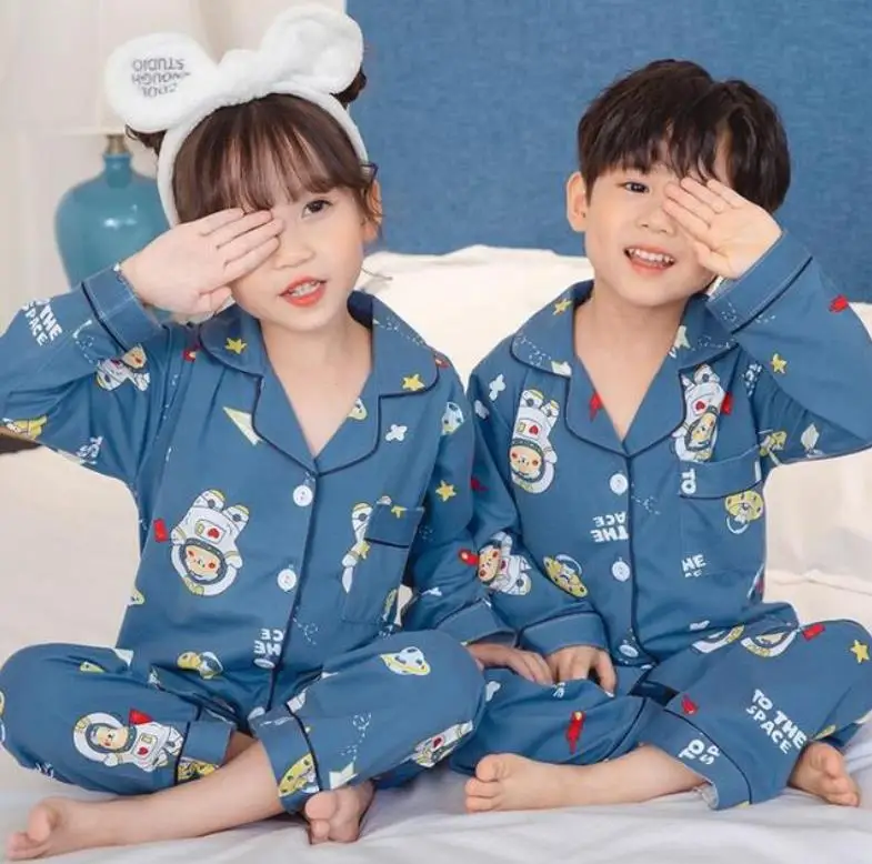 Новинка детский пижамный комплект комплекты одежды для девочек весенне-Осенняя