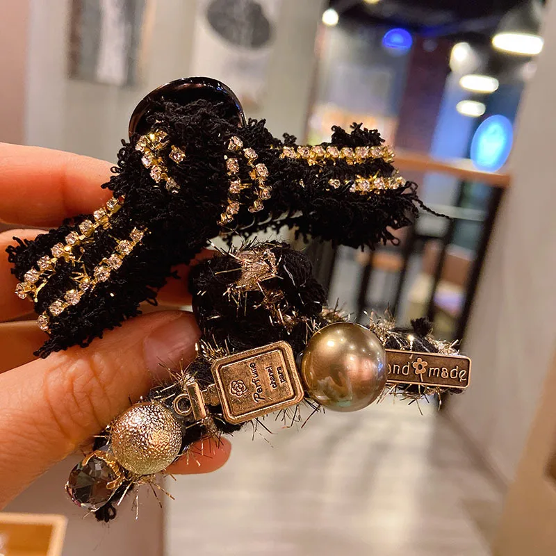 Модная одежда для девочек в ретро стиле с украшением виде кристаллов зажим волос