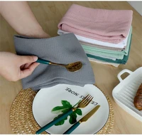 1pc 45x65cm soft cotton kitchen plain waffle tea towel dish cloth table napkin placemat