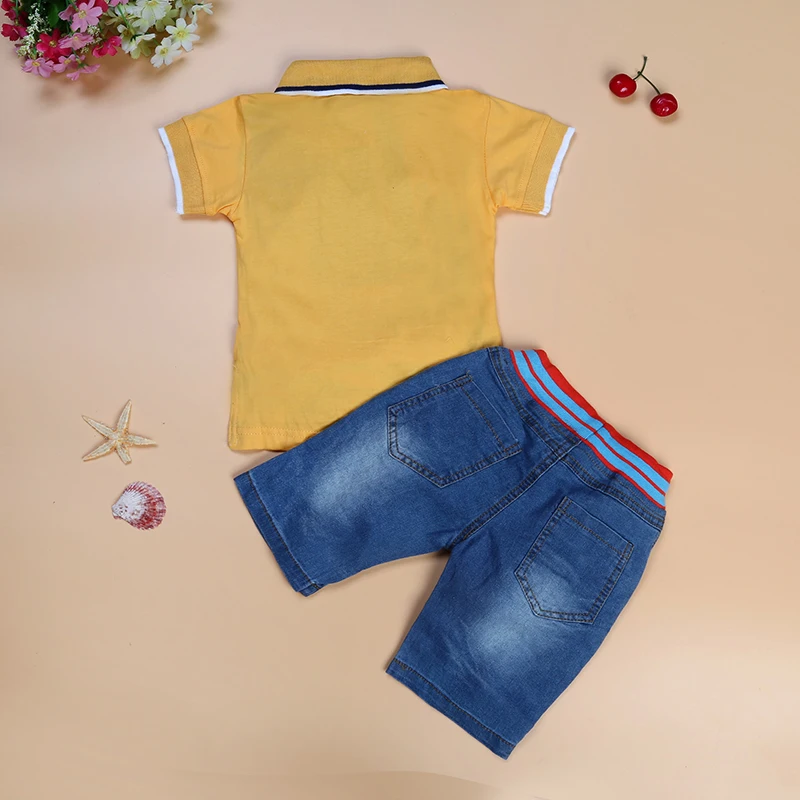 Новинка 2020 одежда для маленьких мальчиков комплект из 2 предметов футболка