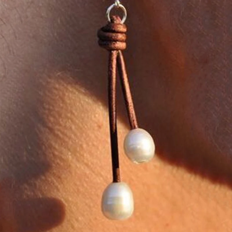 Ожерелье с жемчугом кожаное классическое в богемном стиле узлом украшения Dongmu 2020