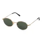 Немецкие брендовые Винтажные Солнцезащитные очки Овальной Металлической Золотой оправы G15 зеленые линзы