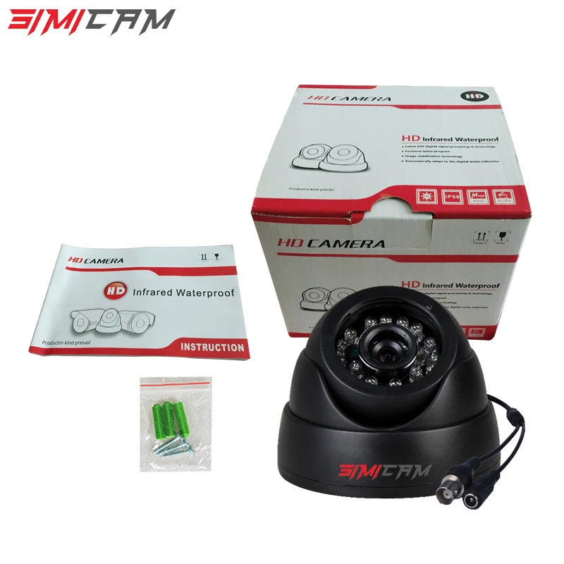 SIMICAM Full HD 720P 1080P 3 6 mmAHD купольная камера видеонаблюдения аналоговая с 24