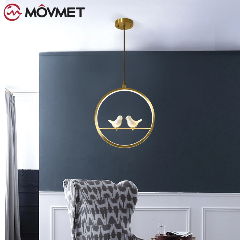 Современный светодиодный подвесной светильник s с птицами DECO обеденный E27