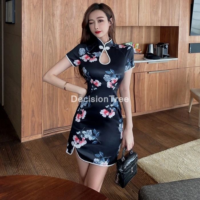 Женское кружевное платье Ципао элегантное китайское для вечеринки в восточном