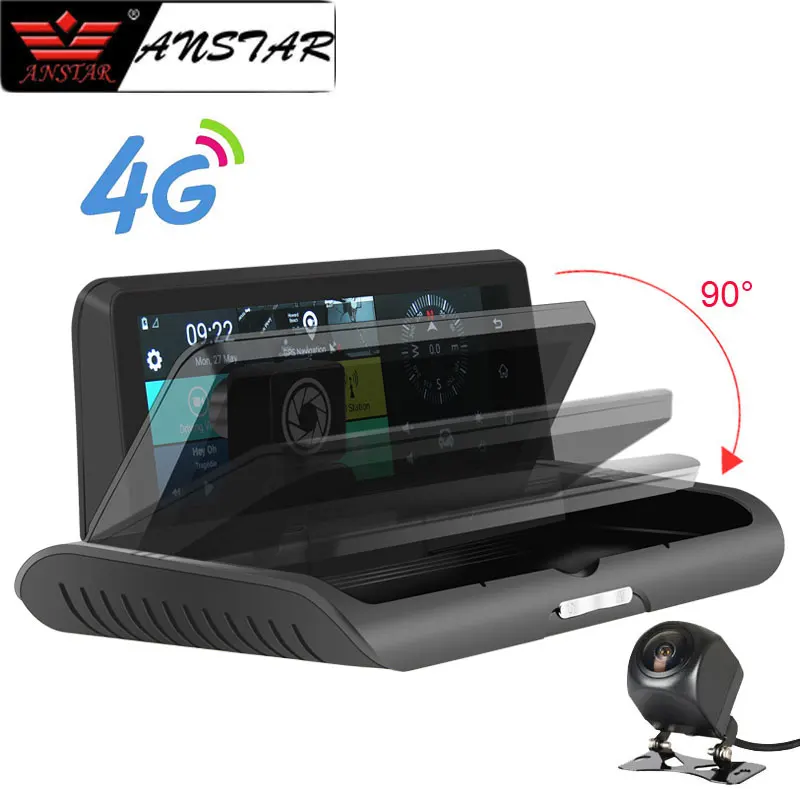 ANSTAR 4G 8 ''Автомобильная камера DVR HD 1080P Dashcam Android WiFi gps навигатор ADAS двойной объектив регистратор видео рекордер авто камера