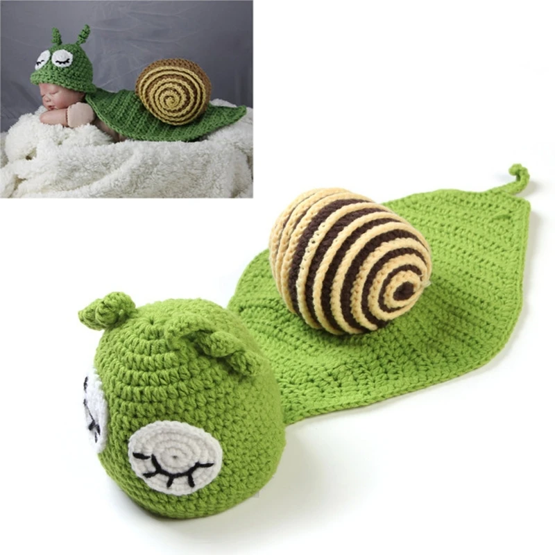 

Baby Snail Photography Prop Newborn Girls Boys Birthday Party Knit Costume Kit