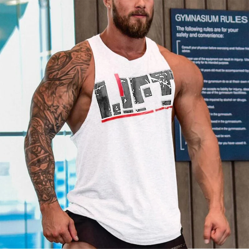 Мужские майки для тренажерного зала свободные дышащие топы бодибилдинга на лето