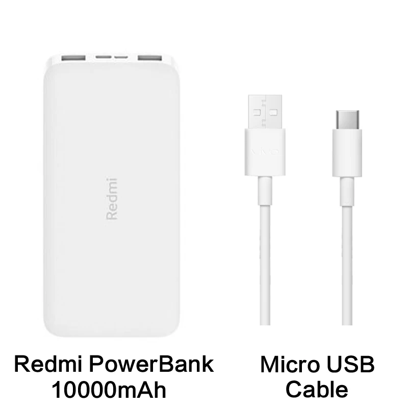 Внешний аккумулятор Xiaomi Redmi ёмкость 10000мАч/20000мАч поддержка быстрой зарядки QC