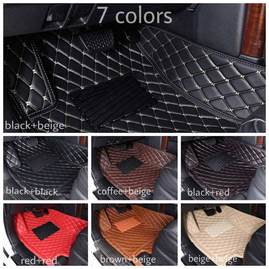 

Custom Car Floor Mats For Nissan X-Trail Altima Qashqai AD Patrol Tiida Juke Fuga March Murano Serena Series Leather 3D Car Mats
