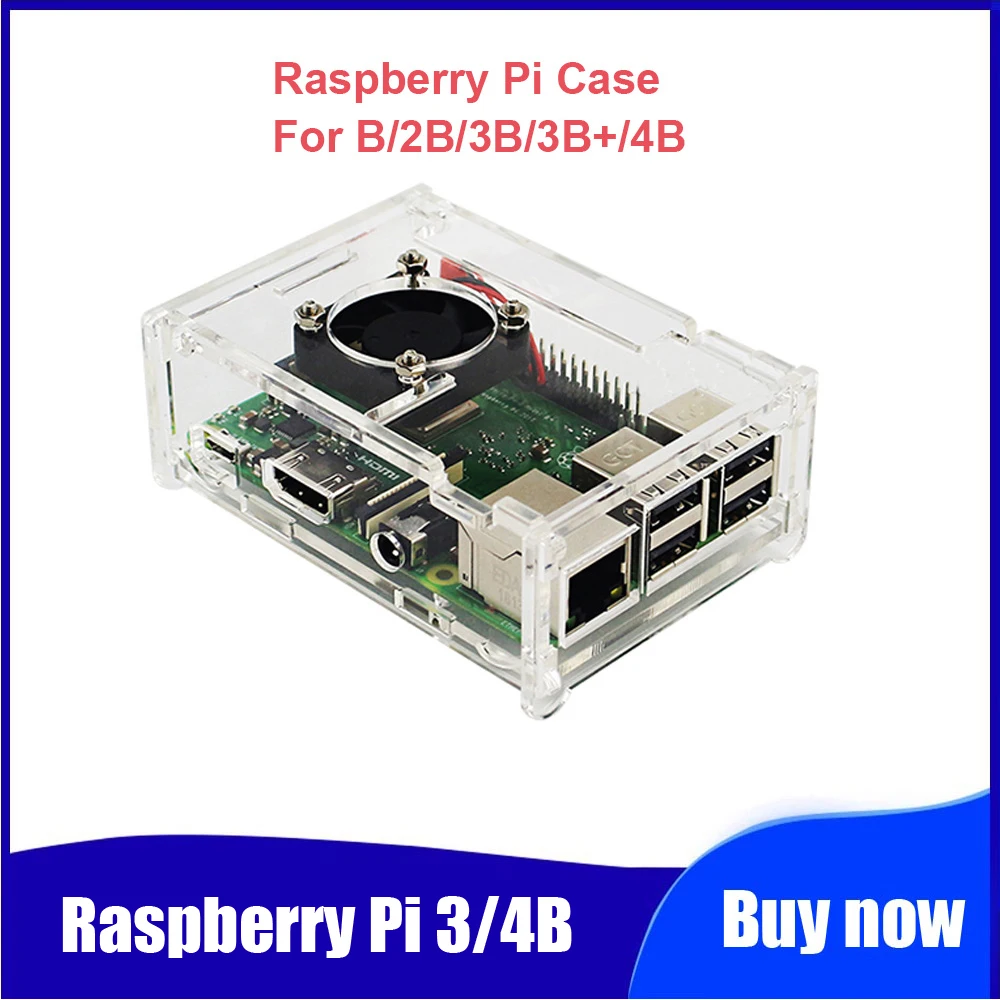 Framboise Pi 4 Модель B прозрачный корпус из АБС пластика для framboise 4B 3B + Plus 2B avec