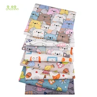 catsfoxfishesprinted twill cotton fabricpatchwork clothes for diy quilting sewing baby childrens bed clothes material
