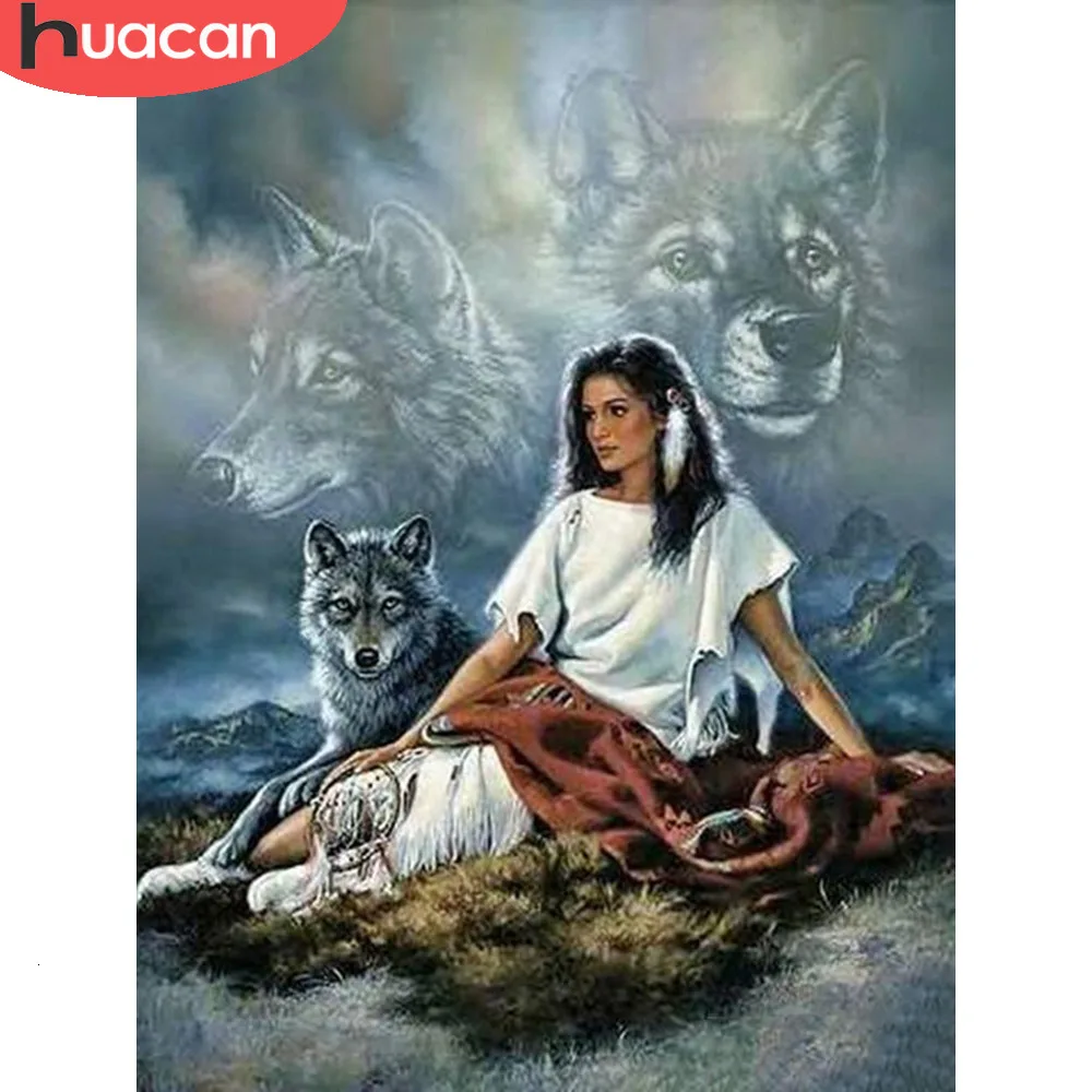 HUACAN 5D Алмазная вышивка женщина алмазная мазайка картины на стену декор для