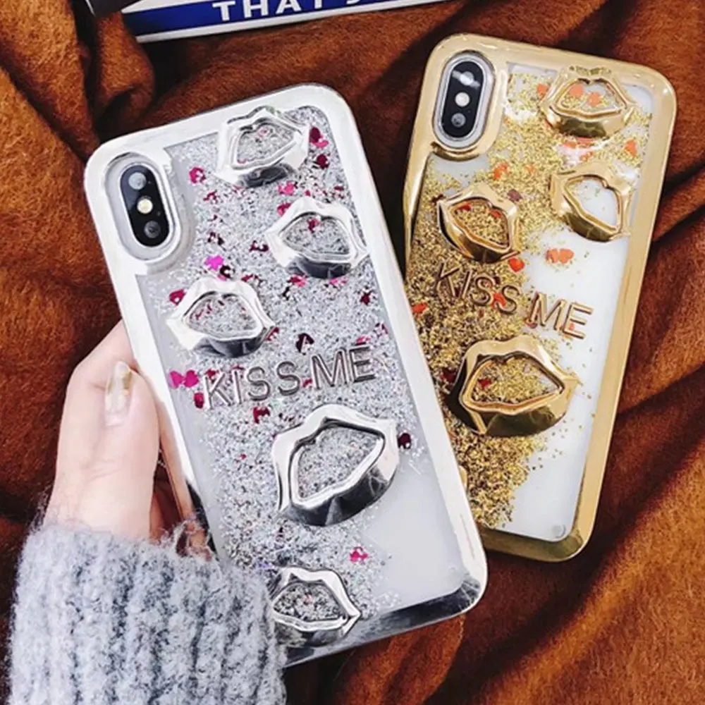 Чехол KISS ME для iPhone XS XR X XSMAX 7 8 6 6S мягкий силиконовый чехол с губами и динамической