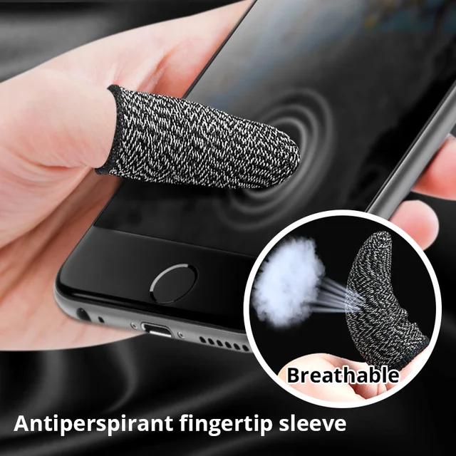 Finger Sleeve Gaming Fingertips For Games Anti-Sweat Breathable Touch Cots Screen Finger Cover Mobile Touch Sensitive Gloves 2