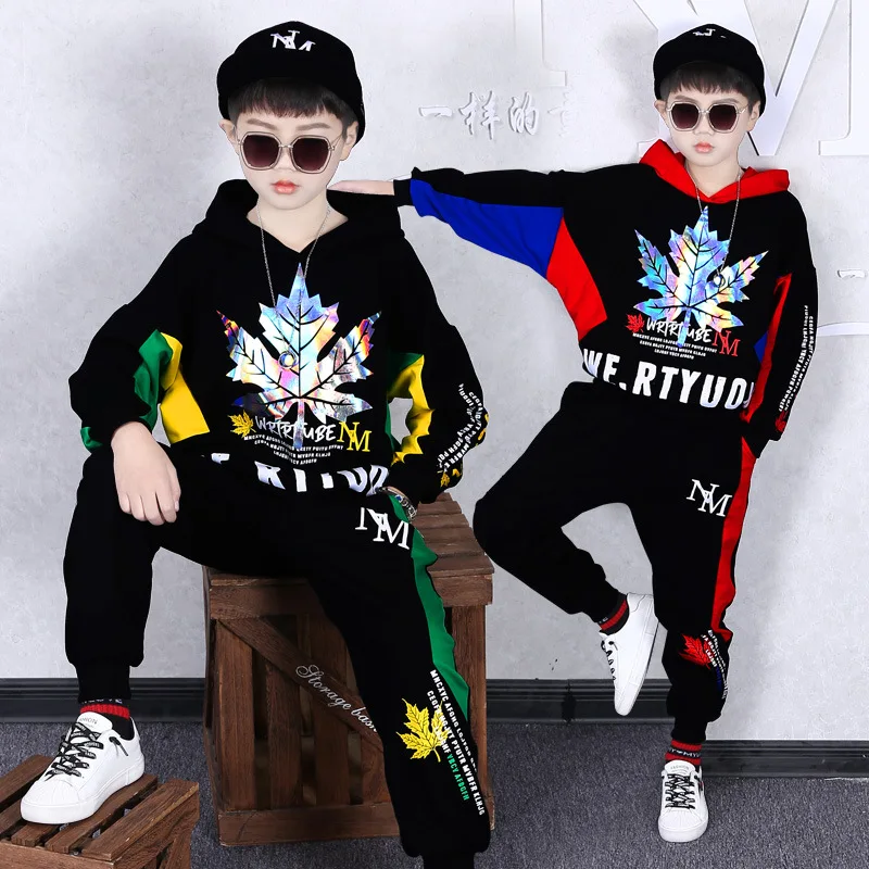 

Boys Clothes Set Teen Boys Tracksuit Autumn Hoodie + Pants 2pcs Children Suits Casual Kids Hooded Tracksuit 6 8 10 12 Years