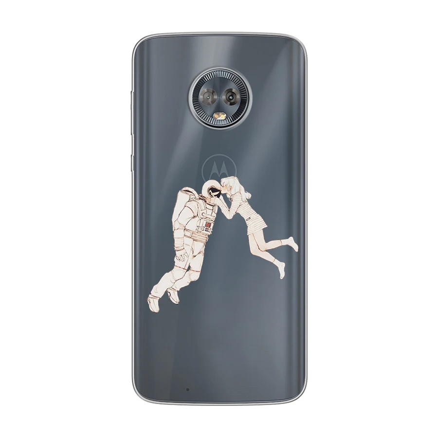 

Cute Astronaut Case for Motorola Moto G9 Play G8 G10 G7 G6 E7 E6 E6s E5 E4 Plus Play Power Lite Soft TPU Phone Cases Cover Funda