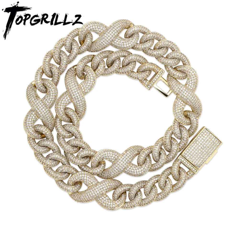 TOPGRILLZ 14 мм Майами большая пряжка медный материал кубинское ожерелье ледяной