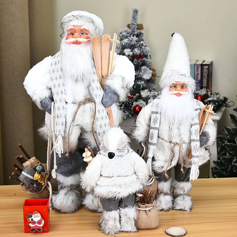 

30/45/60cm Stylish Cute Santa Claus Ornaments Children Toys Christmas Party Home Decoration He