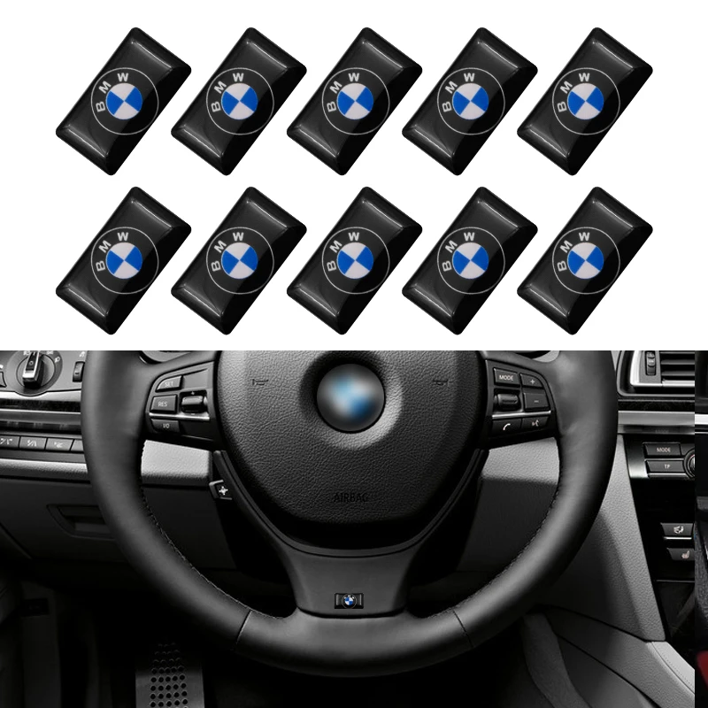 10 шт. автомобильный Стайлинг для Bmw e46 e90 e60 e39 f30 e36 f10 f20 e87 e92 e30 e91 X1 стикер на руль
