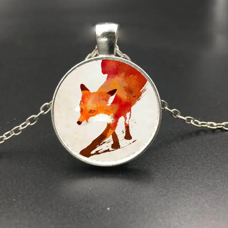 Осень 2020 лиса кулон воротник эффектное женское металлическое ожерелье платье