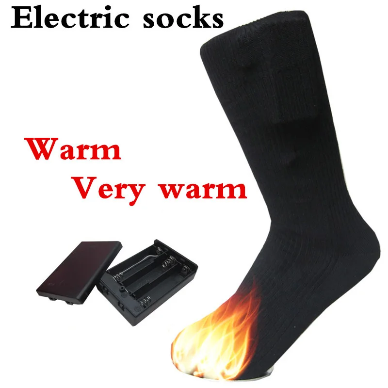 Зимние теплые мужские и женские лыжные носки с подогревом толстые хлопковые