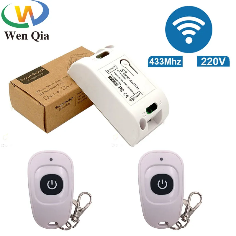 433Mhz Remote Control Universal Wireless AC 220V 10Amp 1CH RF Relay Receiver Transmitter for LED/Light/fan lamp/humidifiers |