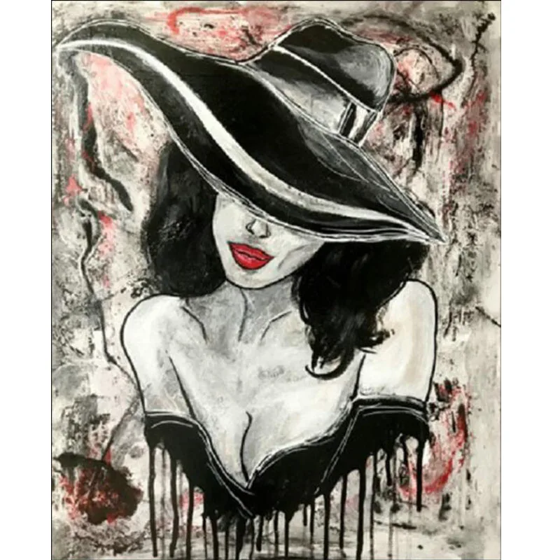 Алмазная вышивка красота сделай сам алмазная мозаичная шляпа девочка фея стразы