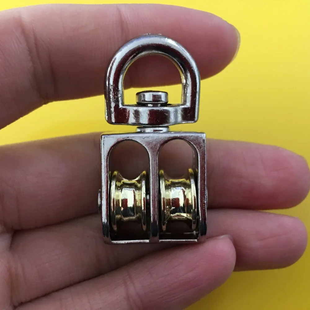 Мини Стандартный 43 мм гальванический сплав фиксированный шкив J647Y двойное колесо