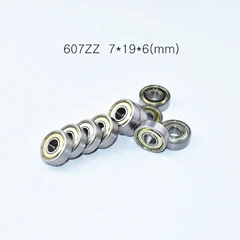 Carbon Steel 607ZZ Подшипники из углеродистой стали 10 штук 604zz 605zz 606zz 607zz 608zz 608RS 624zz 625zz 626zz 627zz металлический герметичный подшипник - Цвет: Carbon Steel 607ZZ