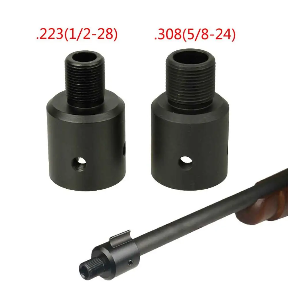 Алюминиевый переходник для намордника Ruger 1022 10/22 1/2x28 &amp 5/8x24 .750 бочонок с защитной