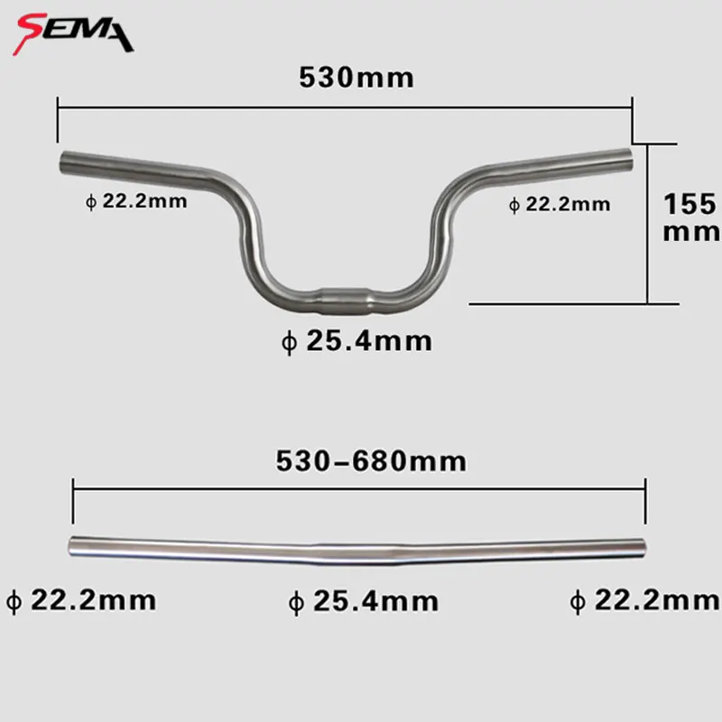 Горячая Hnadlebar титановый Бромптон супер светильник 224 г SEMA зажим 25,4 мм ручка 22,2 мм M/S Тип Лучшее качество складной велосипед