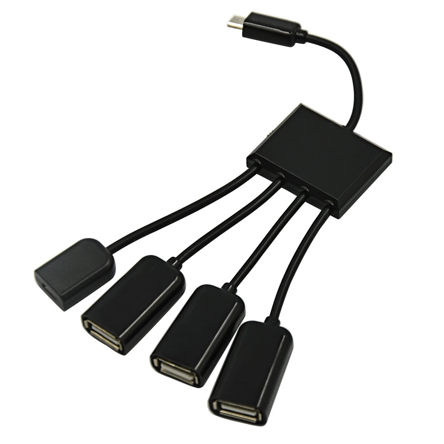 Elisona 4 в 1 Micro USB OTG концентратор соединитель разветвитель для смартфона компьютера