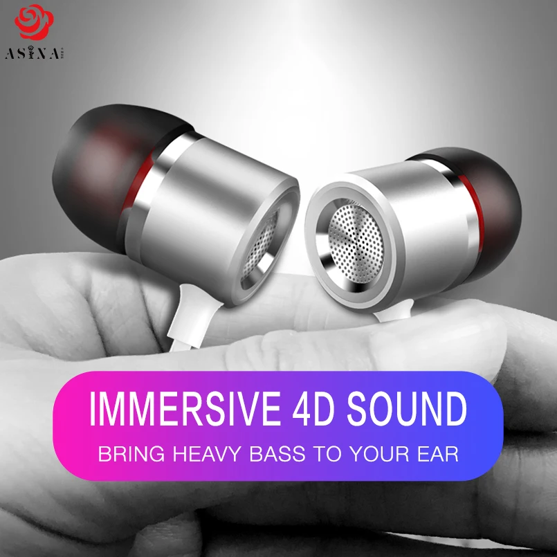 ASINA проводные наушники 3 5 мм высокие басы с микрофоном компьютерные для сотового