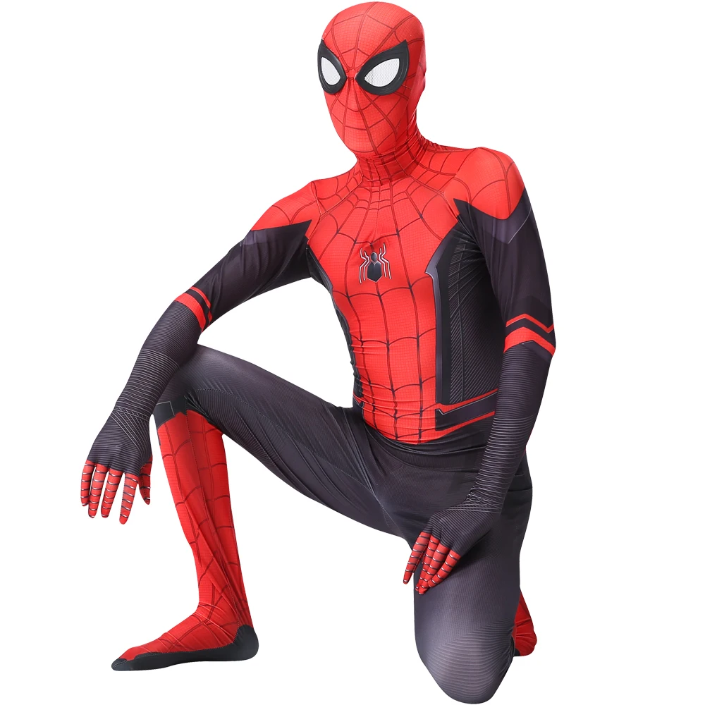 spider costume man kids cosplay mask fantasia anime bluey suit costume zentai miles morales boy costume red adult halloween free global shipping