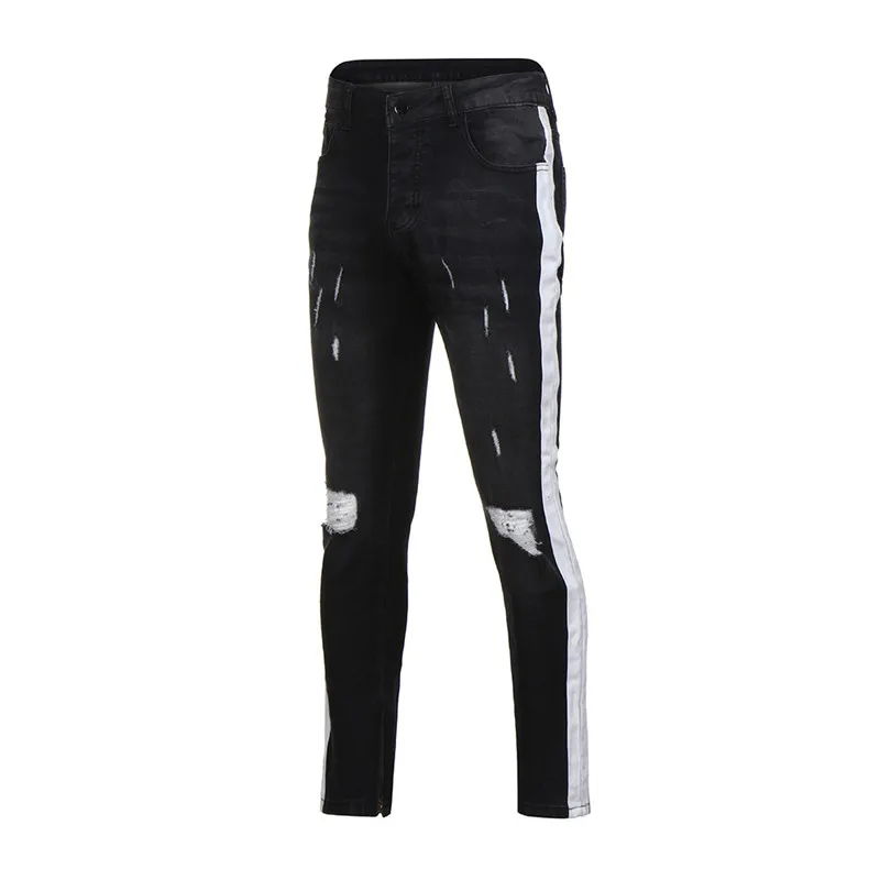 New 2019 Men's Skinny Jeans Fashion Streetwear Hip Hop Slim Fit Male Stretchy Pencils Denim Causal Pants US Size | Мужская одежда