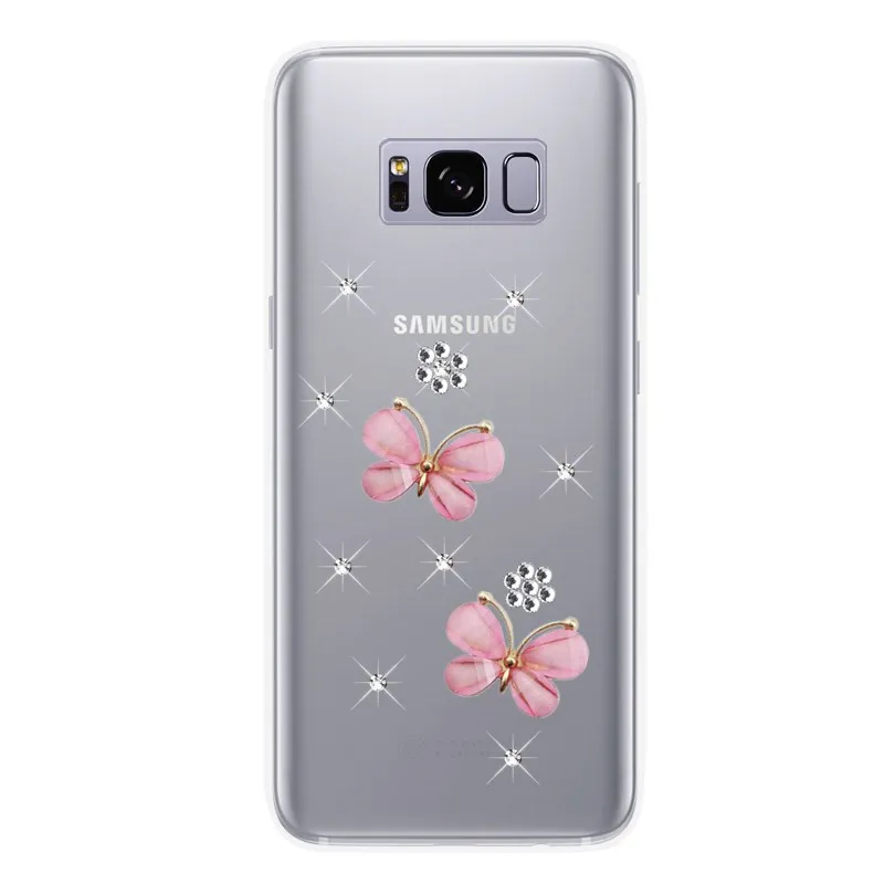 S8 S9 плюс S6 S7 край Блестящий горный хрусталь чехол для телефона samsung Galaxy S10E S10 Plus Note 8