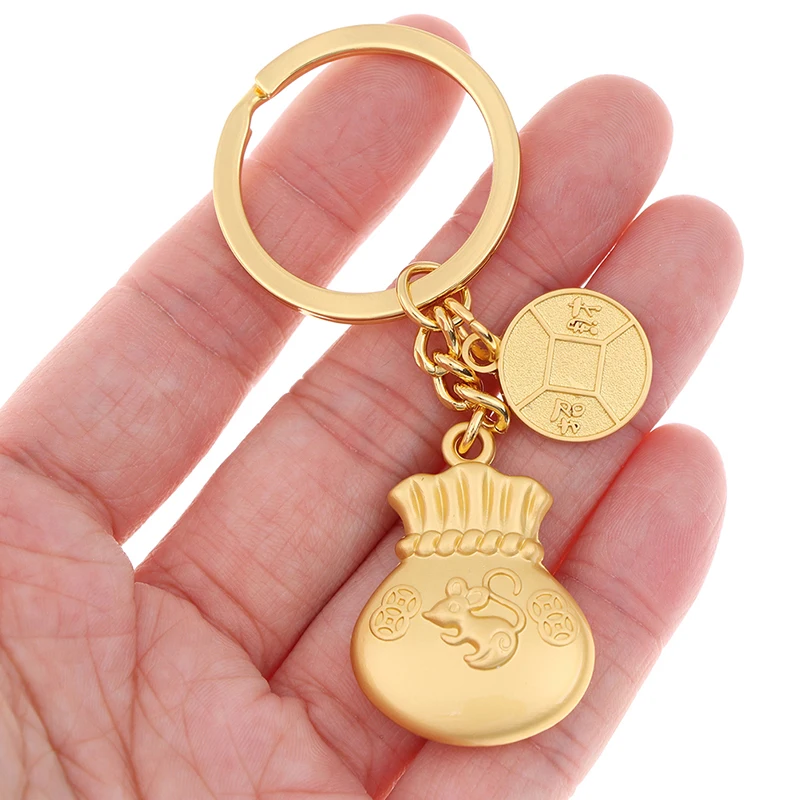 Брелок для ключей из серебряного сплава с изображением Мыши Крысы в 2020