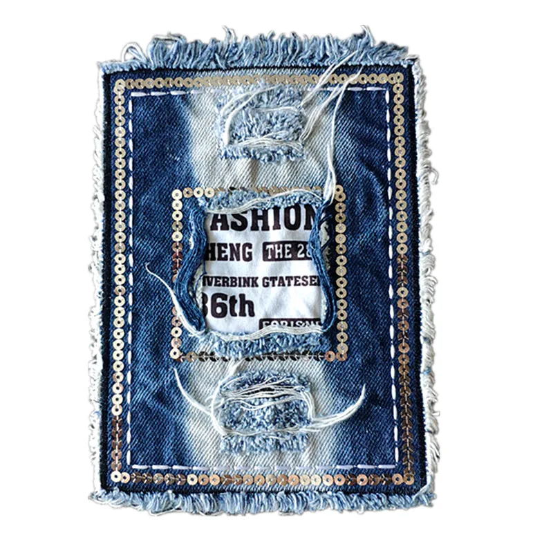 Нашивки для одежды 19 см с надписью джинсов странные вещи блестки наклейки на