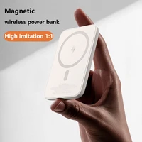 magnetic fast wireless charger magnetic power bank for iphone 12 13 pro max mini ultra thin built in 5000 mah external battery