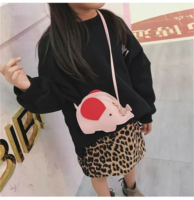 Детская сумка со слоном для девочек объемная мультфильма сумка-мессенджер -