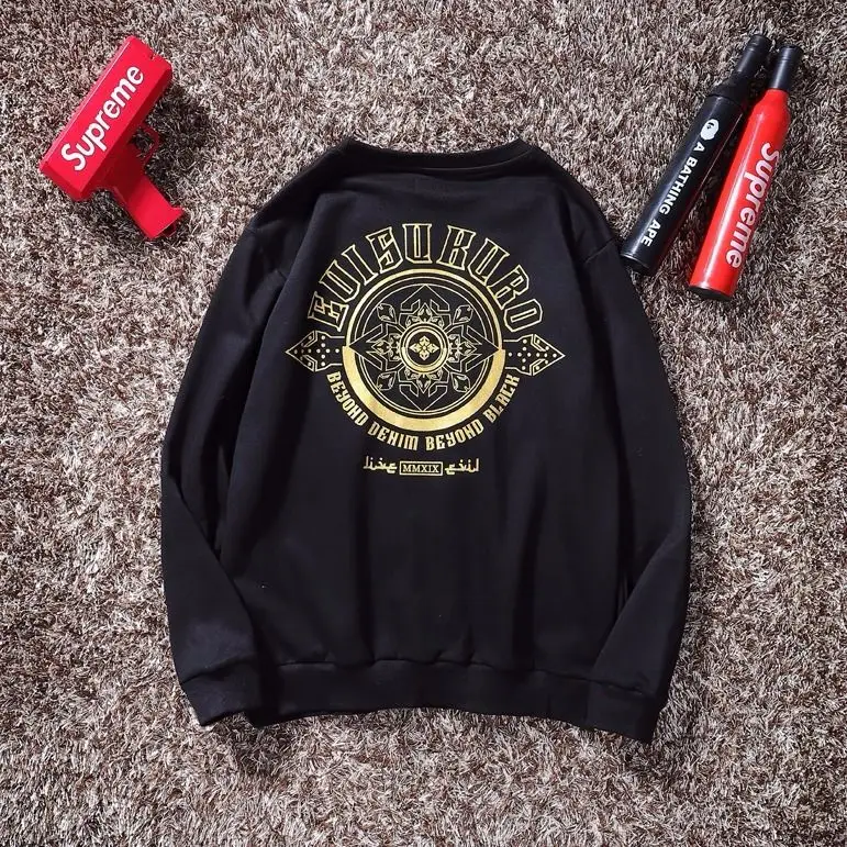 Evisu осенне-зимний мужской свитер с круглым вырезом, теплый дышащий Модный хлопковый свитер с принтом и длинными рукавами для мужчин и женщин, одежда для влюбленных - Цвет: 5009