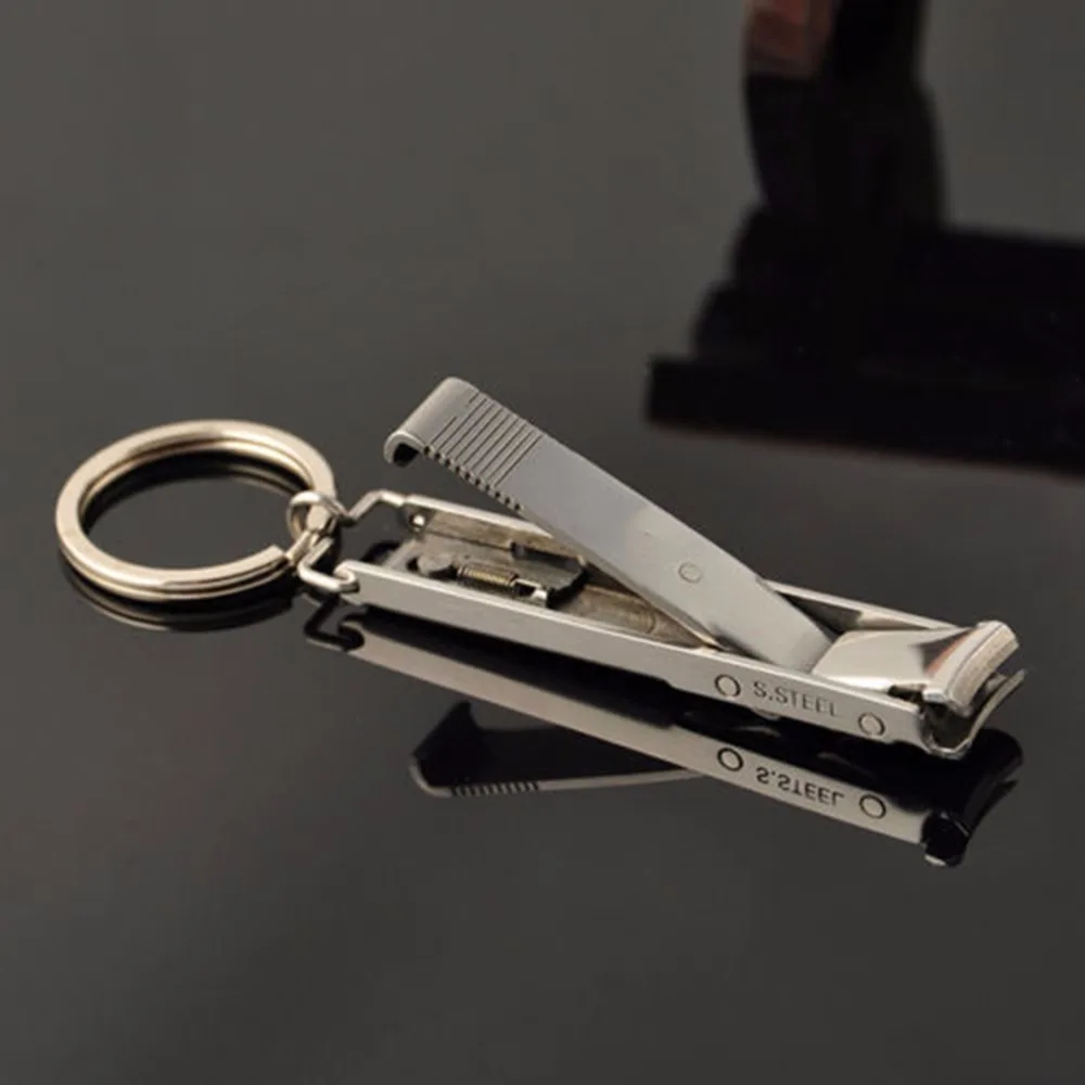 EDC Ultra-thin Foldable Hand Finger Toe Nail Clippers Cutter Trimmer Stainless Steel Keychain Wholesale