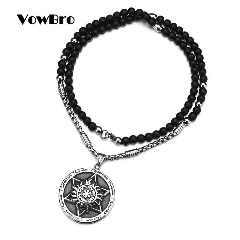 Винтажное ожерелье VowBro кулон религиозное сверхнатуральное еврейский щит Звезда