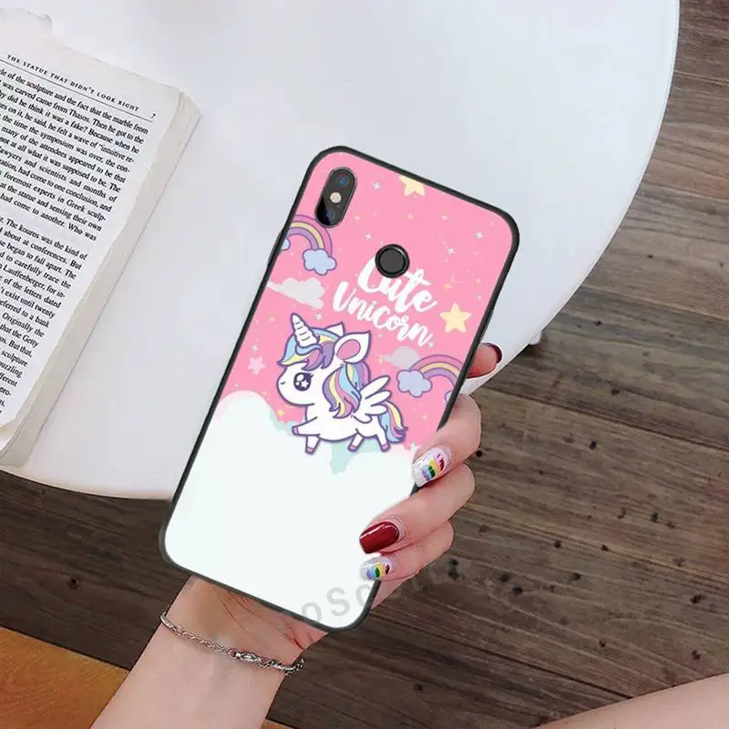 

Cute Hippo Unicorn Horse Phone Case For Xiaomi Redmi note 7 8 9 t max3 s 10 pro lite Luxury brand shell funda coque