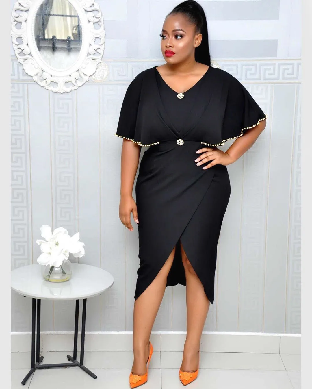 

Zanzea Dress Women Rushed New Arrival Polyester Vestido De Festa Summer 2019 Shawl Cufflinks Calf Belly Long Women's Clothing