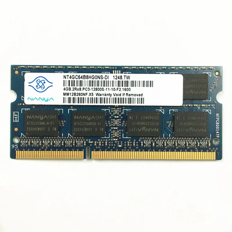 Nanya DDR3 4 Гб 1600 МГц Оперативная память 2RX8 PC3 12800S 11 ddr3 памяти ноутбука|Оперативная